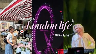 【ロンドンvlog】ロンドン在住の4日間vlog🇬🇧|フラワーマーケット|藤井風ライブ|カフェ|pub
