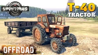 SpinTires T-40 AM Tractor Off-road Test