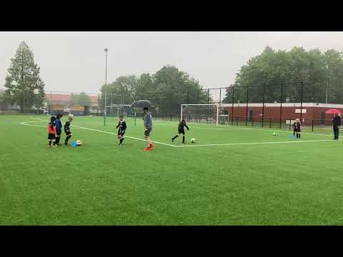 Warming-up JO7-1 voor wedstrijd tegen Engelbert