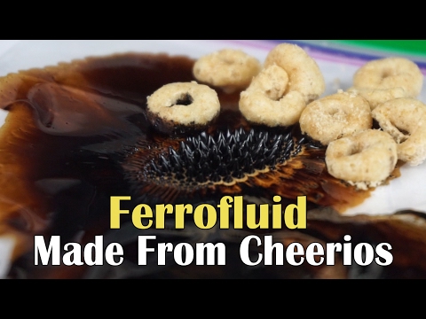 Can I Make Ferrofluid Out Of Cheerios With A SuperMagnet? Video