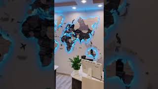 3D World Map Decor Wall decor wall art rustic decor enjoy the wood wooden art wooden home decor3D