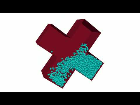 Elmer FEM with particle tracker: spheres in rotating 3D container