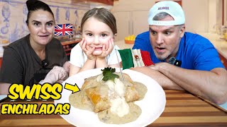 Brits Try Authentic Mexican Enchiladas Suizas (Swiss Enchiladas) for the First Time! 🇲🇽