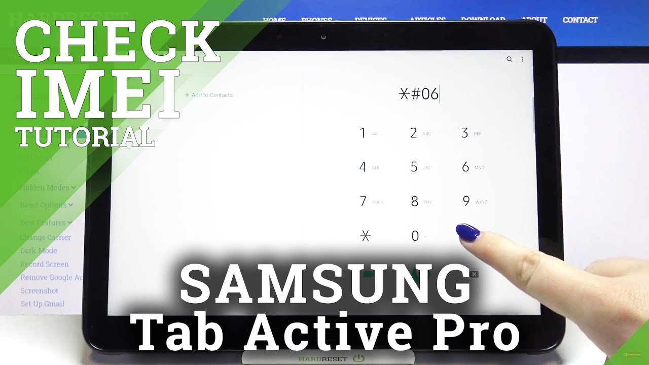 How to Check IMEI & SN in SAMSUNG Galaxy Tab Active Pro – Find IMEI Information