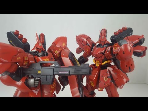 Bandai Gunpla RG 1/144 vs. HG 1/144 Sazabi RE-Review