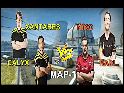 Xantares,Calyx(SpaceSoldiers) vs NiKo,Rain(FazeClan) 2vs2 Map-1