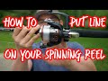 How To Put Line On A Spinning Reel STEP BY STEP GUIDE How To Spool A Spinning Reel