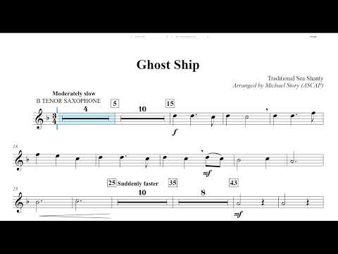 Ghost Ship (Michael Story) Bb Tenor Sax Play Along
