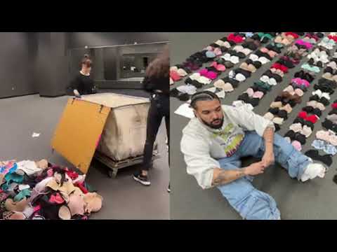 Drake shows off HUGE bra collection thrown at him