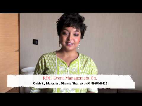 Tanushree Dutta Best Wishes for RDH Event Management Co. +91-99961-49462