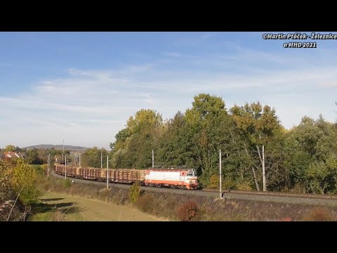 Vlaky na trati 230 - Církvice, Třebešice - 24.10. 2021