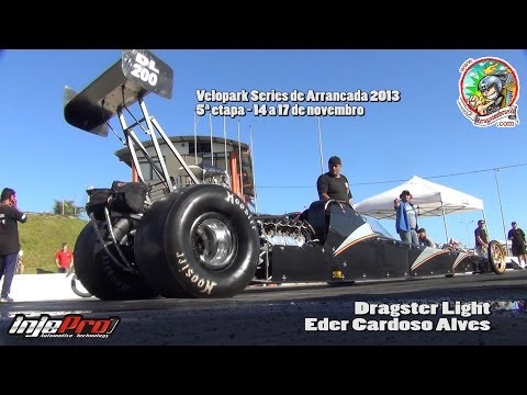 6 cil mais rápido do Brasil! Dragster Light - Eder Cardoso - 5ª Etapa Velopark Arrancada 2013