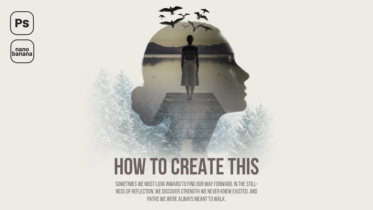 AI + Photoshop: Double Exposure Portrait Tutorial