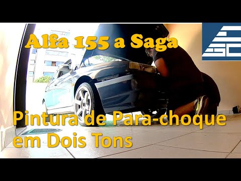 Reparo dos Para-choques em Casa e Pintura em Dois Tons - Alfa 155 a Saga - Ep 2