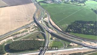 preview picture of video 'Autobahndreieck AD Schwanebeck Autobahn A10 und A11 bei Schwanebeck in Brandenburg'