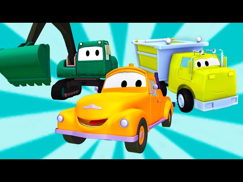 Tom Holownik i Koparka, Wywrotka, Śmieciarka | Samochody i pojazdy bajka o maszynach (dla dzieci)