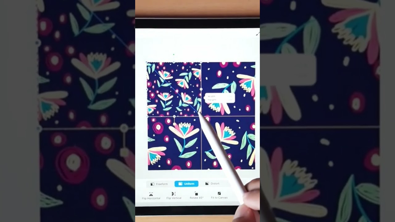 How to create a seamless repeat pattern in Procreate #patternmaking #seamlesspattern