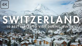 Switzerland in winters | 10 best places to visit during winter in Switzerland | Scenic relaxation 4k
