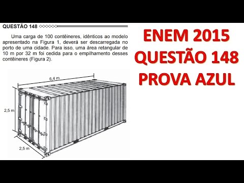 ENEM 2015 QUESTÃO 148 PROVA AZUL ( Volume do paralelepípedo)