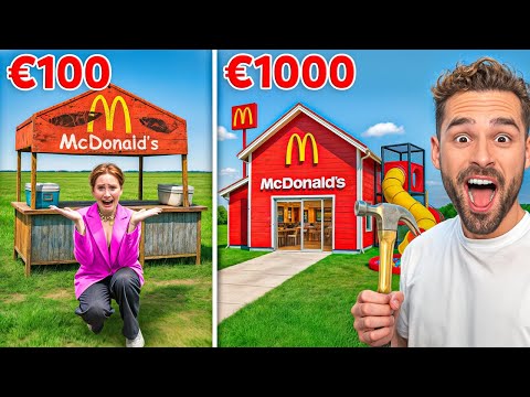 €100 vs €1000 McDonald's Bouwen! *Challenge*