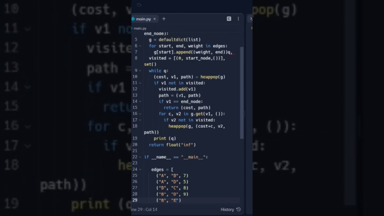 #52 Dijkstra’s Algorithm using Python #100daysofcode with #python #100 #shots