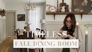 Timeless Fall Dining Room Decorating Ideas | Cozy + Simple Touches