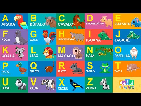 Aprendendo a ler o alfabeto dos animais de A a Z