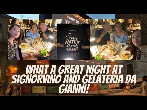 QUE NOITE EXCELENTE NO SIGNORVINO E GELATERIA DA GIANNI || BOLONHA ITÁLIA