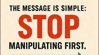 Stop using manipulation until you hear this!!! 