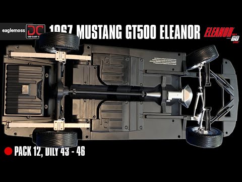Stavba Big Scale Model Eaglemoss 1967 Mustang Shelby GT500 ELEANOR 60 Sekund: Pack 12, Díly 43 -  46