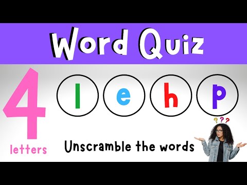 Scrambled Word Quiz | Jumbled Word Game | 4 Letter Words | 4K