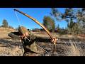 Building A PRIMITIVE BOW From A TREE Start To Finish Survival Bow