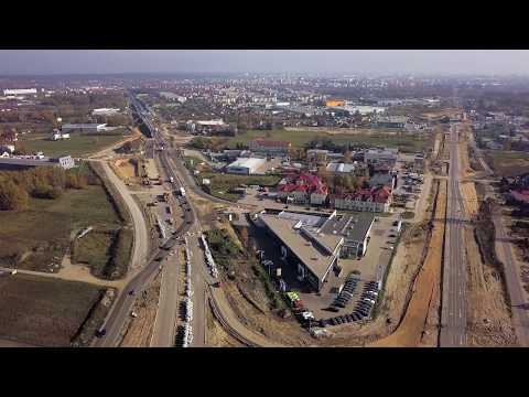 Budowa węzła Porosły - trasa S8, Białystok z powietrza (20.10.2019r.)