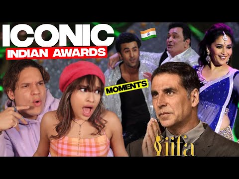 Indian Award shows are EPIC! Waleska & Efra react to  'Iconic Indian AWARD Show Moments EVER'
