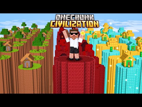 I Got Stuck in One Chunk Civilization in Minecraft..