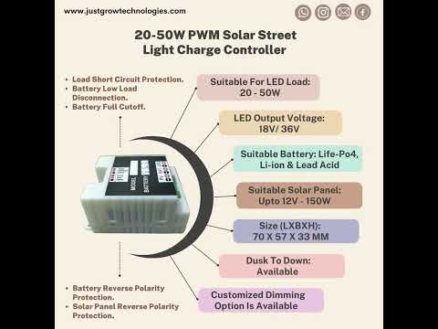 24-50W PWM Solar Street Light Charge Controller