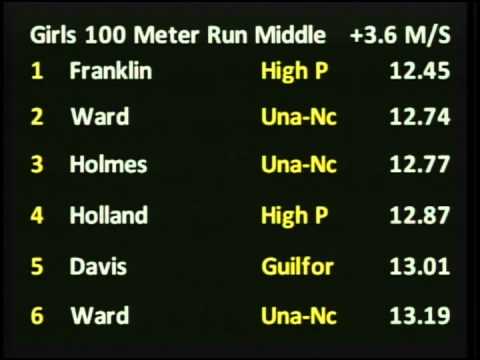 Fastest Kid in Guilford County Middle School Girls Final - New Balance Outdoor Nationals 2012