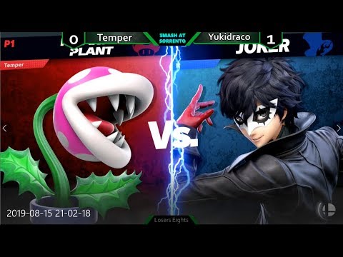Smash at Sorrento #2 - Losers Eighths - Temper (Piranha Plant, Bowser) vs YukiDraco (Joker)