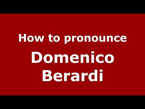 How to pronounce Domenico Berardi (Italian/Italy)  - PronounceNames.com
