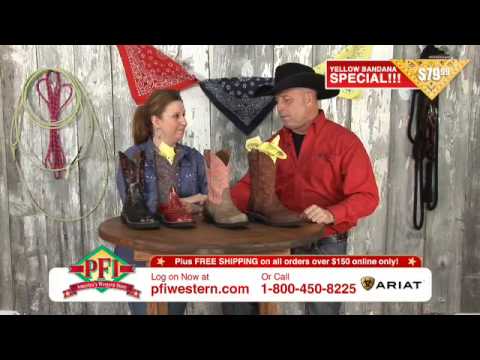 Ariat Probabies Western Boots (Yellow Bandana)