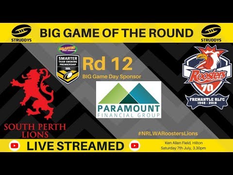 NRL WA Smarter Than Smoking Premiership 2018 Round 12 - Roosters v Lions