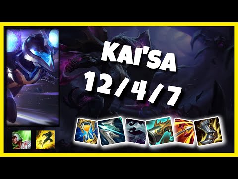 Kai'Sa Gameplay Challenger Replay S11 - 11.1 Bot Lane (12/4/7) - NA