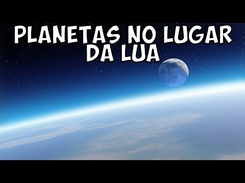 Vista dos Planetas no Lugar da Lua (Simulação Incrivel)