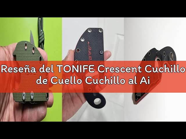 Vídeo relacionado con TONIFE Crescent Cuchillo de Cuello Cuchillo al Aire Libre de Hoja Fija 8Cr14MoV Acero con Funda de Cordón y el Clip de Full Tang Cuchillo de Supervivencia (Arena Cálida+Lavado a la piedra)