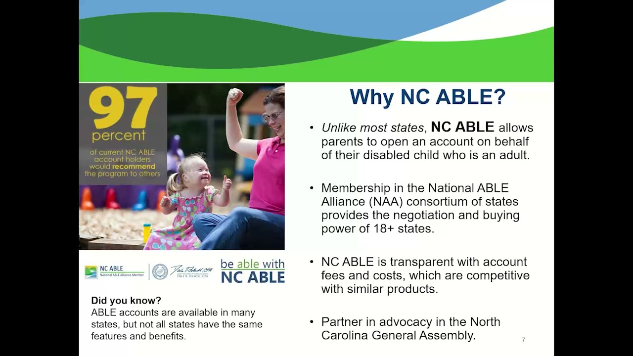 NCABLE Accounts   Eligibility, Features and Benefits