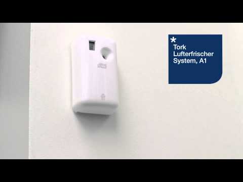 Nachfüllanleitung für den Tork Spender für Lufterfrischer Sprays