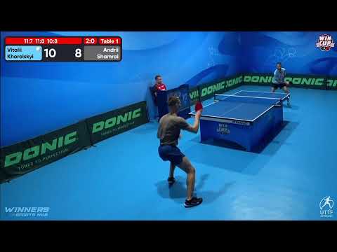12:30 Vitalii Khorolskyi (3:0) Andrii Shamrai West 1 WIN CUP 19.10.2022 | TABLE TENNIS WINCUP