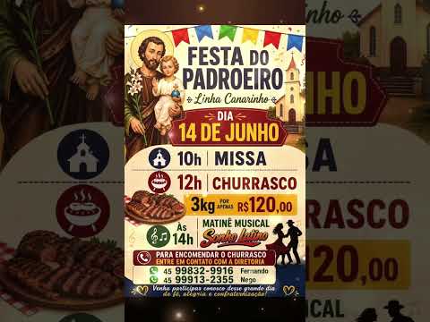 14/06 Festa Comunidade Santo Antônio dos Canarinhos Santa Lúcia Pr #festa #deus #interior #shorts
