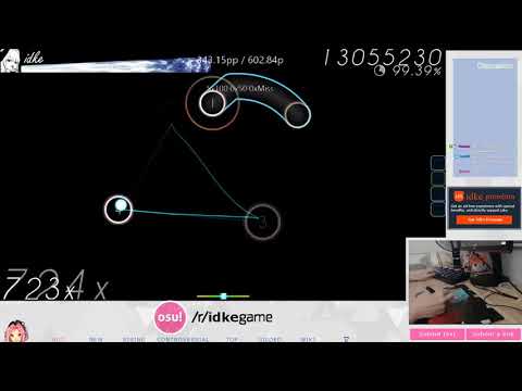 [Live] idke | Demetori - Kuuchuu ni Shizumu Kishinjou [Extra Stage] 1st +HR FC 99.29% {#5 597pp} osu