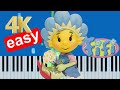 FiFi And The Flowertots Opening Theme Slow Easy Beginner Piano Tutorial 4K